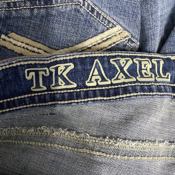 TK Axel Jeans Men's 36x32** Slim Boot Cut Flap Pockets Hartford Conn Blue Denim - Picture 9 of 9